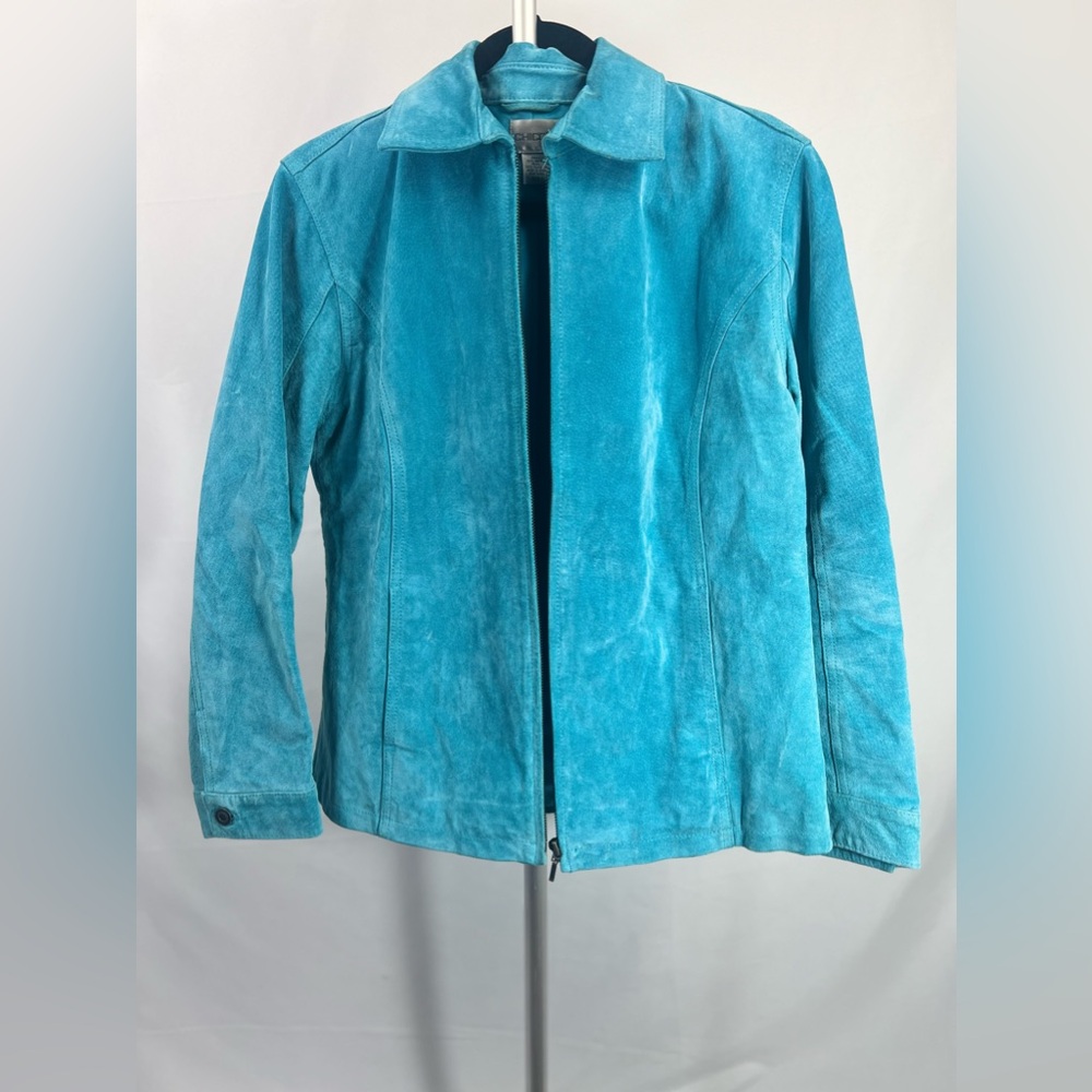 Chico’s Teal Suede Jacket